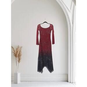 Urban Outfitters Maya Bardot Ombre Mesh Maxi Dress Small